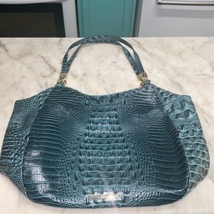 Brahmin XL Peacock Shoulder Bag Like New
